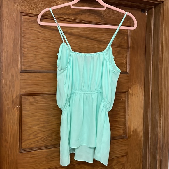 Wet seal aqua peplum ruffle tank top‎ - Picture 3 of 6